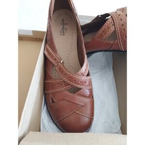 New Clarks Shoes Collection Size 9.5W 9.5 Wide Ashland Spin Q with Box Brown